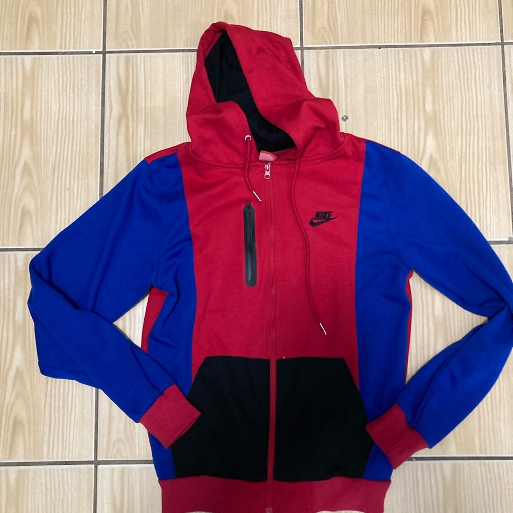 Mens Nike Colorblock Zip Up Hoodie Small